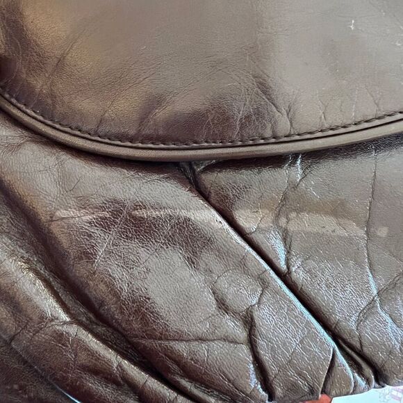 Vintage Brown Genuine Leather Clutch Purse - Picture 4 of 10